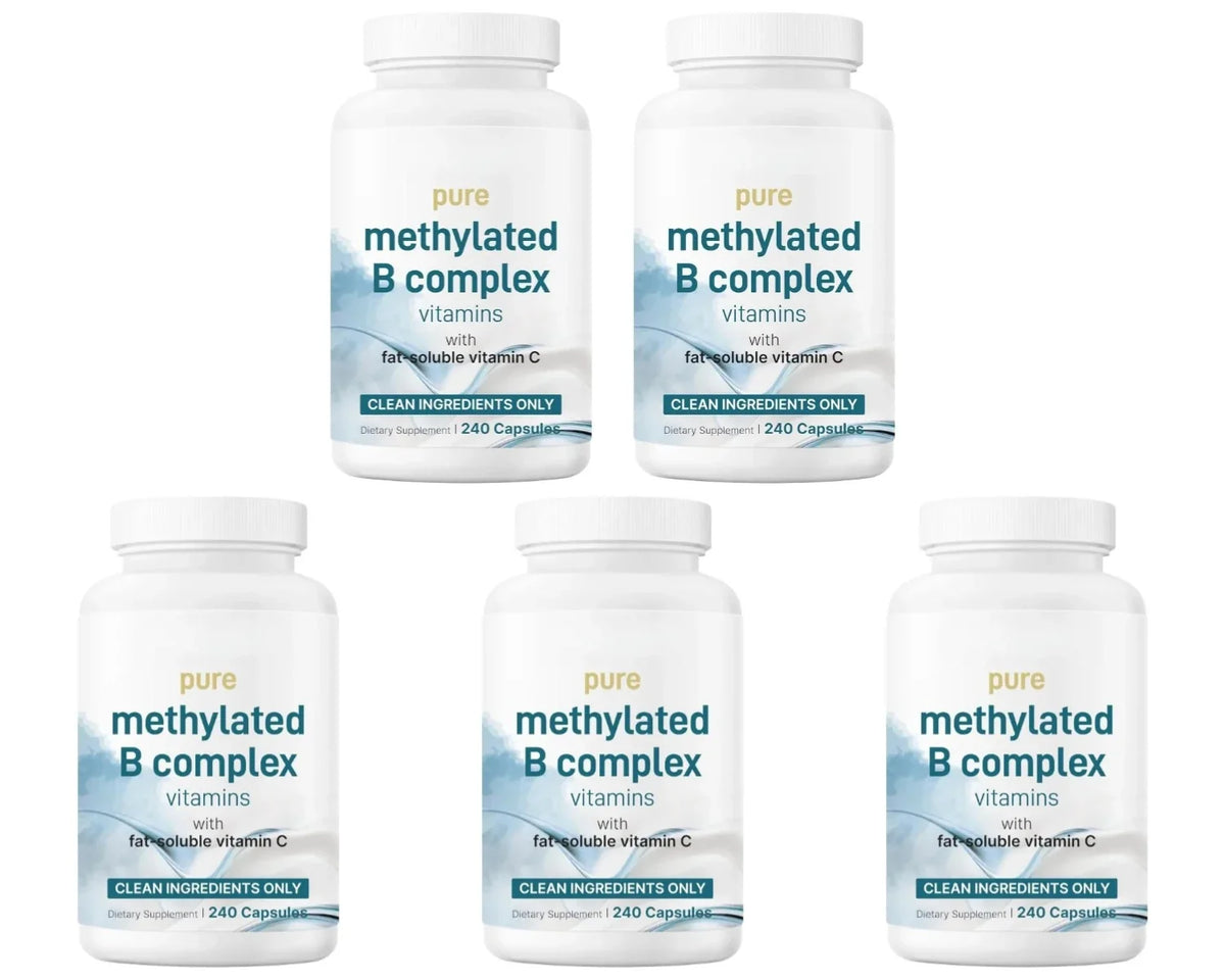 Methylated Vitamin B Complex 240 Capsules with Folate, B12, Thiamin, Inositol, Choline and Vitamin C