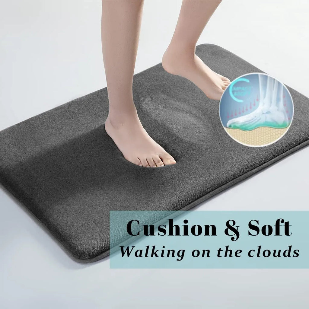 Ultra Absorbent Nordic Bath Mat Shower Room Floor Mat Super Anti-Slip Cushioned Soft Velvet Shower Mat For Washroom | zavevo