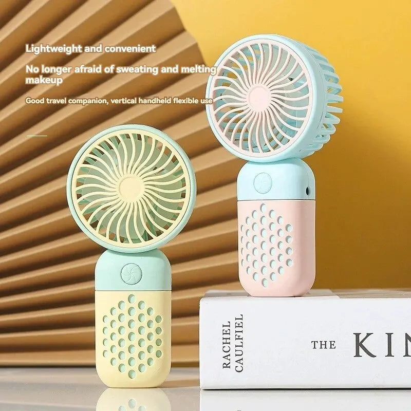 2024 New Cartoon Handheld Charging Fan - Cute and Portable Mini USB Pocket Fan for Students | zavevo