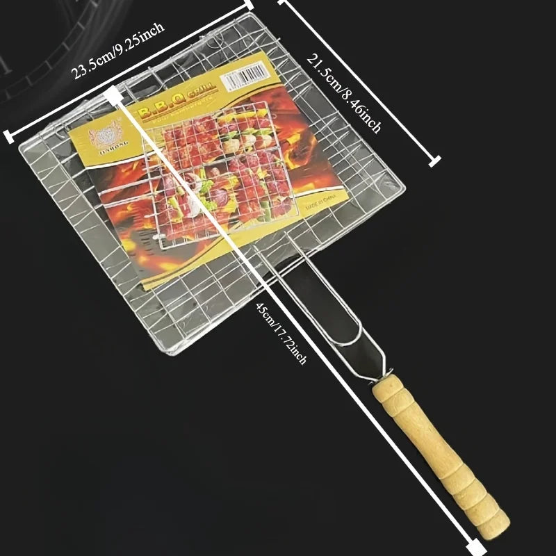 zavevo | Grillaro BBQ Basket | Foldable & Non-Stick | Stainless Steel & Heat Resistant | For Meat & Vegetables