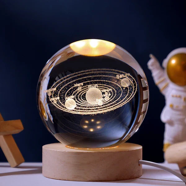 3D Crystal Ball with LED Lighting | Glowing Ball for Bedroom and Decoration | Perfect Gift | zavevo