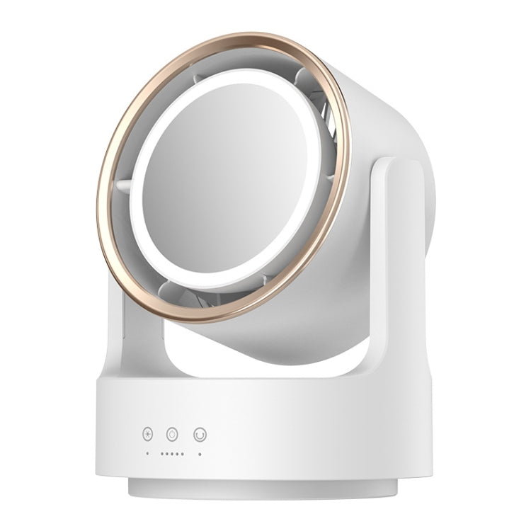 3 In 1 Multifunctional Desktop Fan with LED Light Cosmetic Mirror USB Plug Non-Oscillating | zavevo