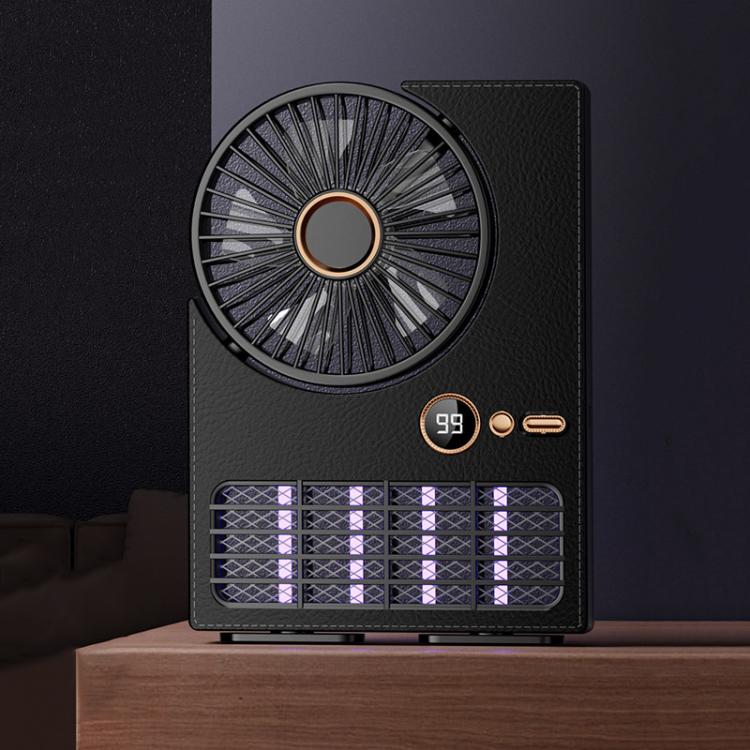 2-in-1 Household Electric Fan Mosquito Killer Lamp LED Digita lDesktop Fan, Color: Plug-in Black | zavevo