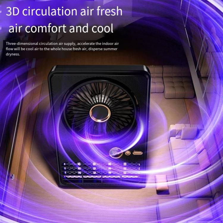 2-in-1 Household Electric Fan Mosquito Killer Lamp LED Digita lDesktop Fan, Color: Plug-in Black | zavevo