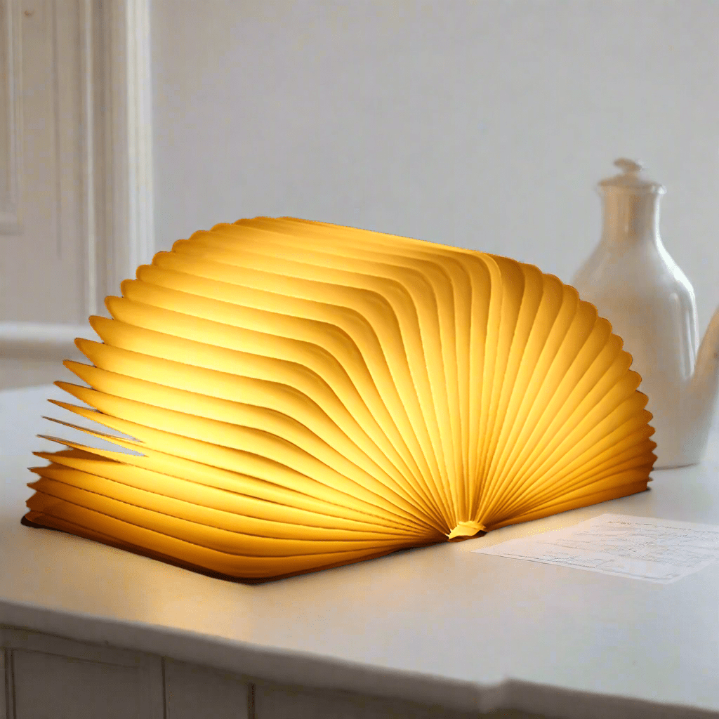 Table Lamp Folding Wood LED Book Light