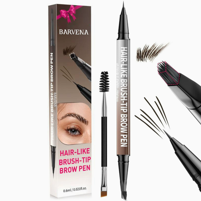 Dual-Ended Eyebrow Pencil, Waterproof Smudge-Proof Natural Brow Pencil