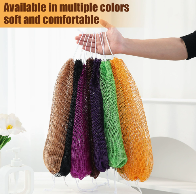 Stretchy Nylon Exfoliating Back Scrub Towel
