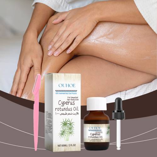 After Hair Removal Care Oil with Scraper