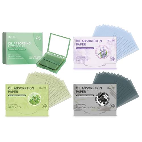 Oil Blotting Papers with Mirror Case