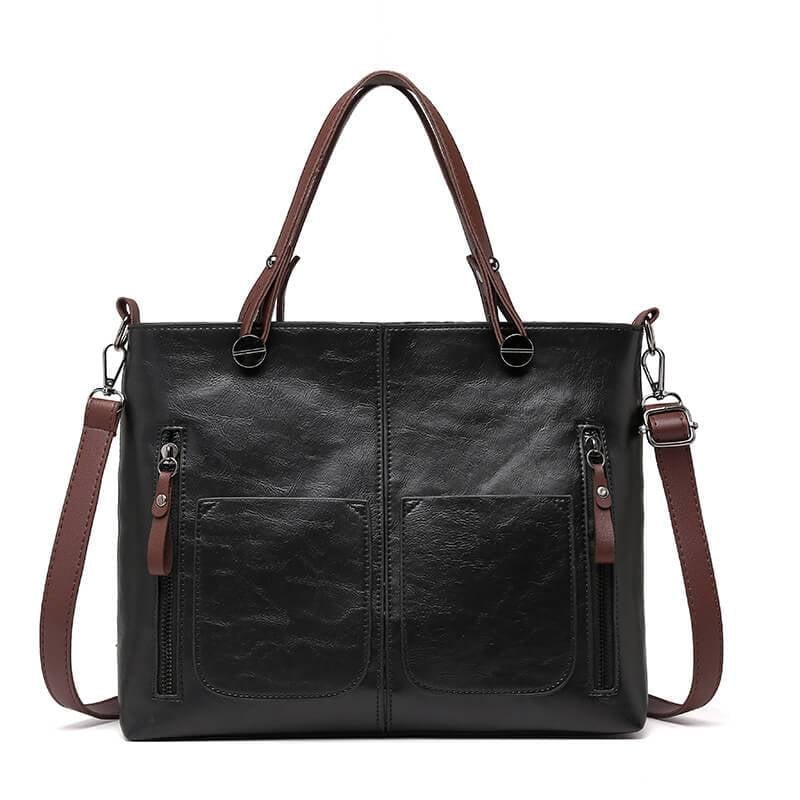 Vintage Leather Shoulder Bag for Women - Classic Crossbody Design with High-Quality Leather