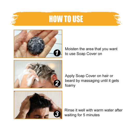 Men's Black Hair Shampoo Bar