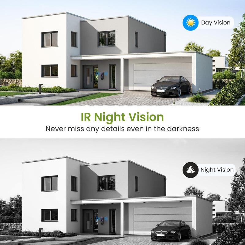 Wireless Video Doorbell Camera 1080P – Battery Smart Doorbell with Human Detection, Night Vision and 2-Way Audio