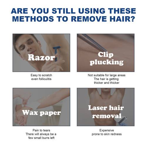 Men's Hair Removal Foam Spray for Legs, Underarms & Chest