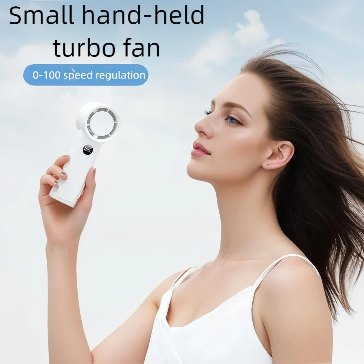 3600mAh USB Rechargeable Handheld Fan with LED Lamp | zavevo