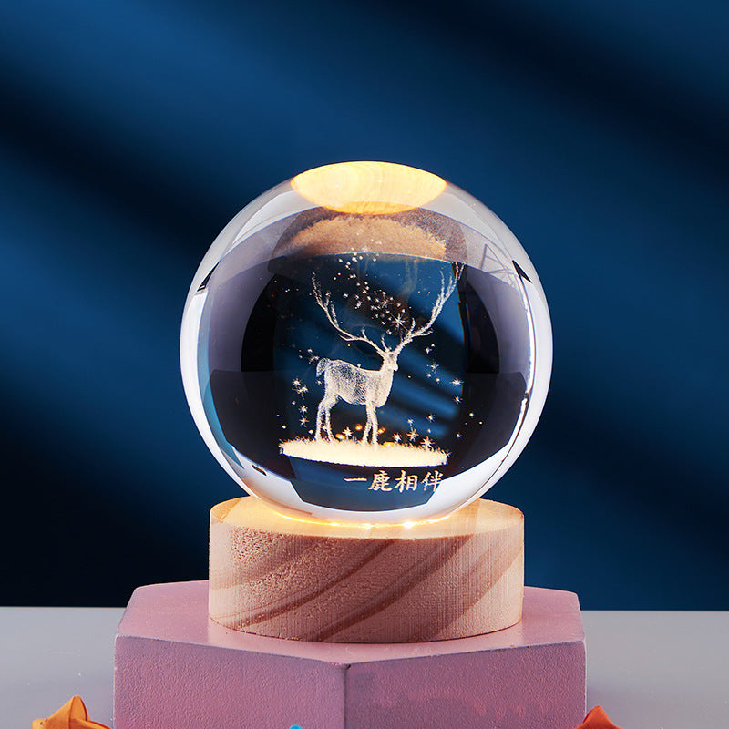 3D Crystal Ball Night Lamp zavevo