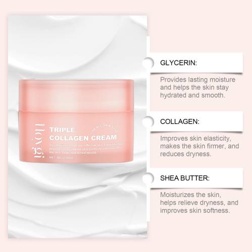 Collagen Moisturizing Face Cream with Shea Butter for Dry Skin