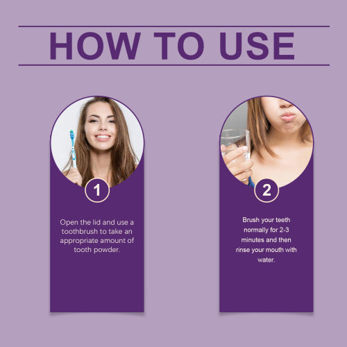 Purple Tooth Cleaning Powder