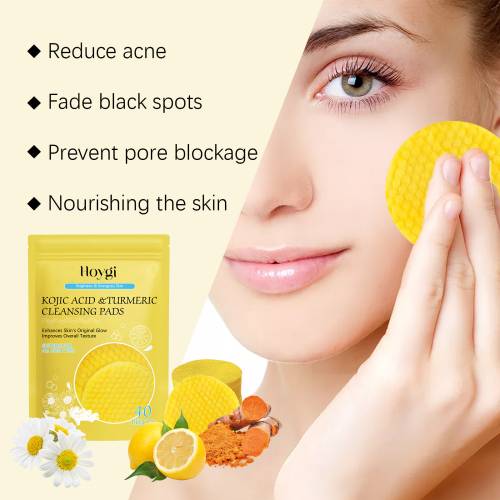 Turmeric Kojic Acid Cleansing Pads, Makeup Removing