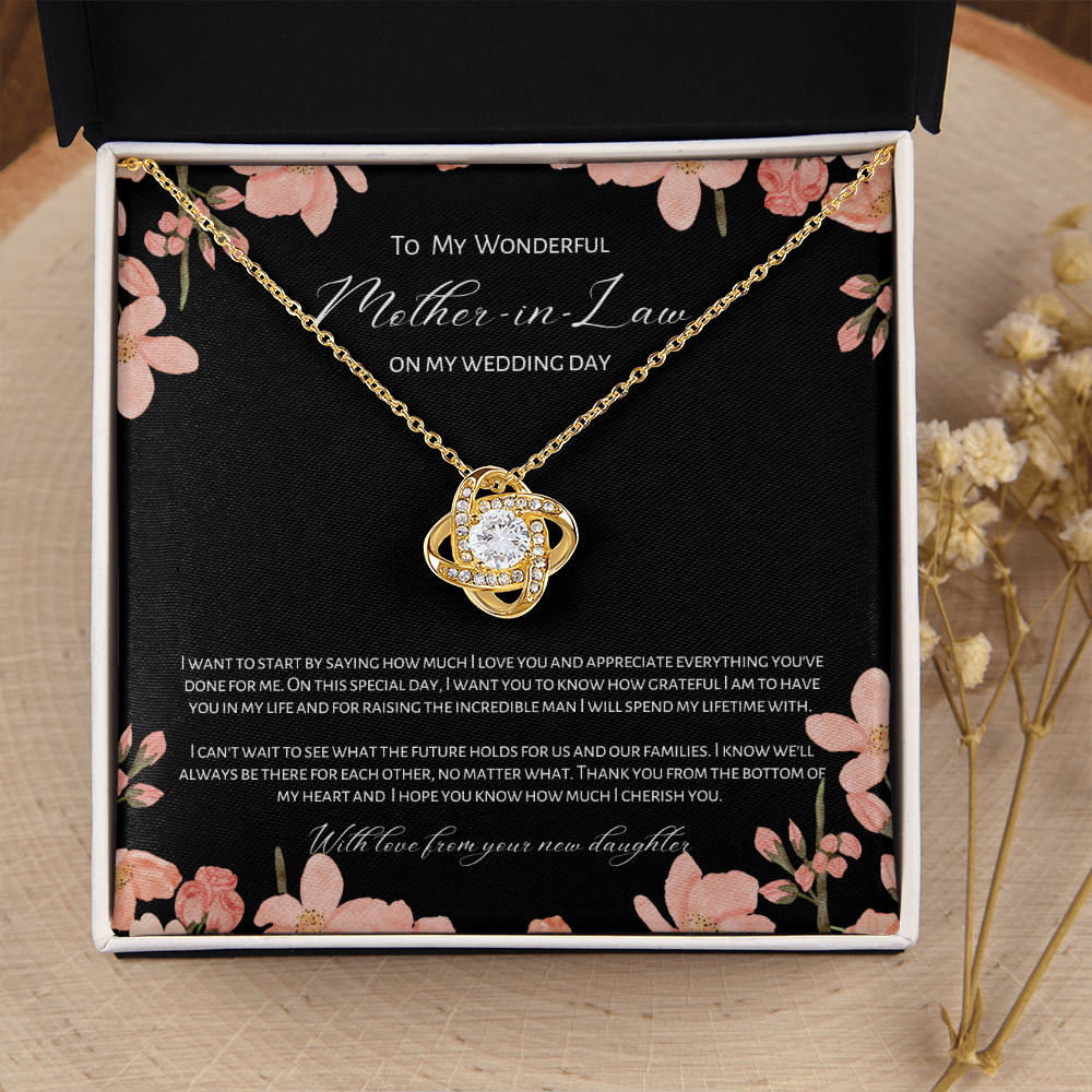 Mother Of The Groom - Love Knot Necklace - To My Wonderful Mother-In-Law