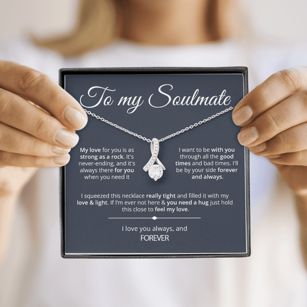To My Soulmate Necklace - Strong As Rock - Dark