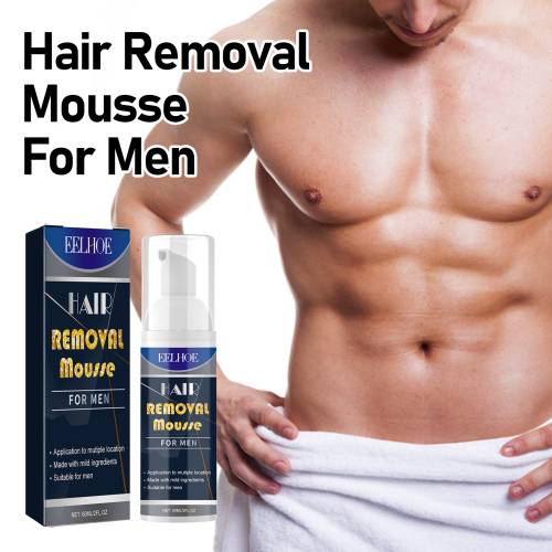 Men's Hair Removal Mousse for Chest, Legs & Underarms