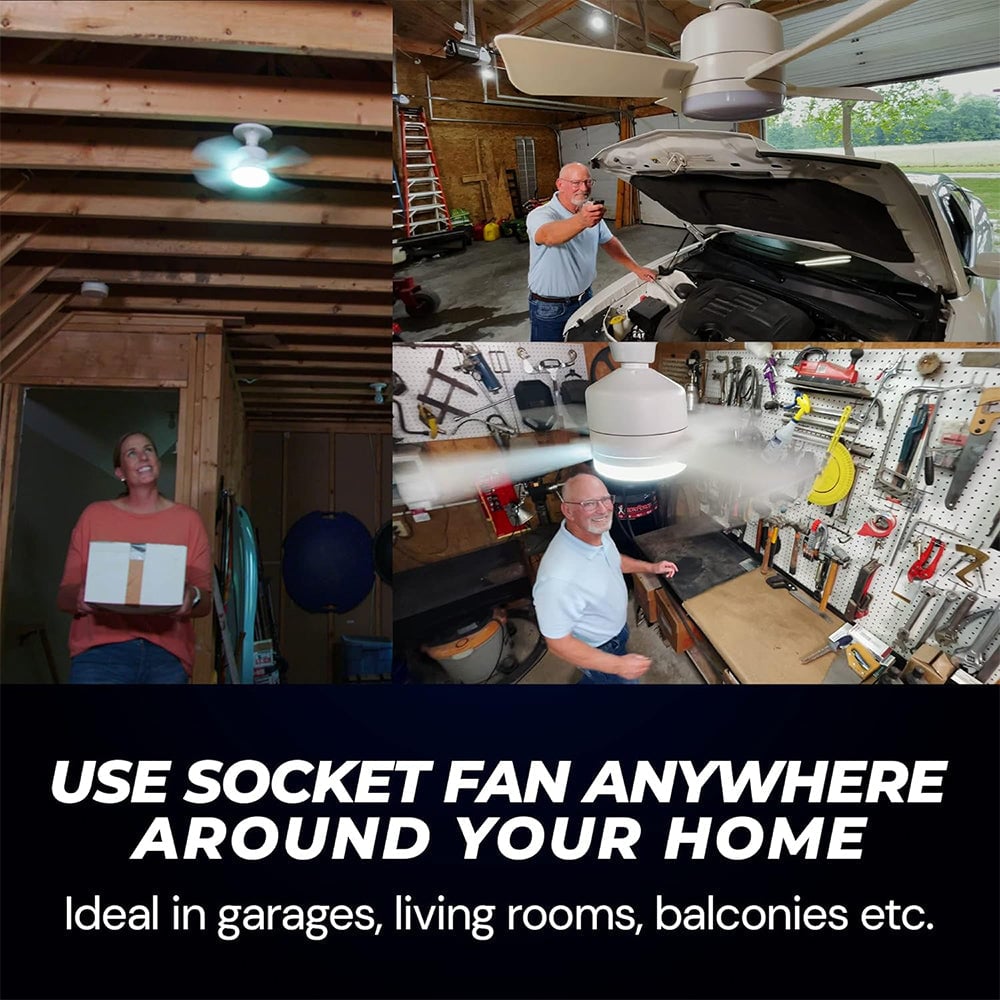 2-in-1 LED Ceiling Fan Light with Remote Control, E27/B22 Base | zavevo