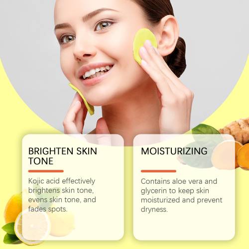 Turmeric Kojic Acid Cleansing Pads for Face, Deep Pore Cleansing
