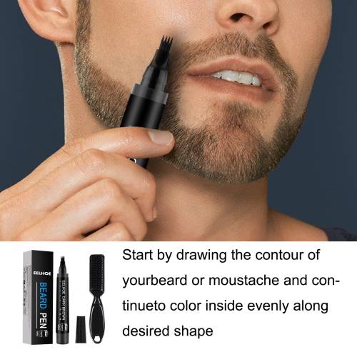 Waterproof Beard Filler Pen Kit, Sweat-Resistant