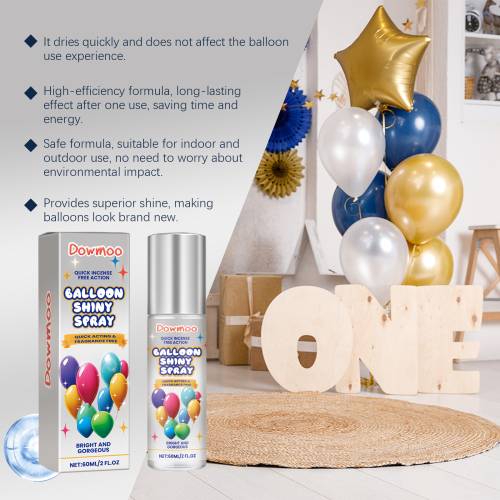 Latex Balloon Shine Spray, Non-Oxidizing