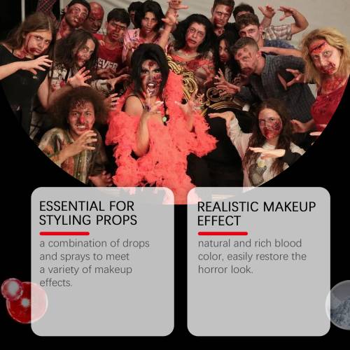 Halloween Fake Blood Set, 3 Pieces