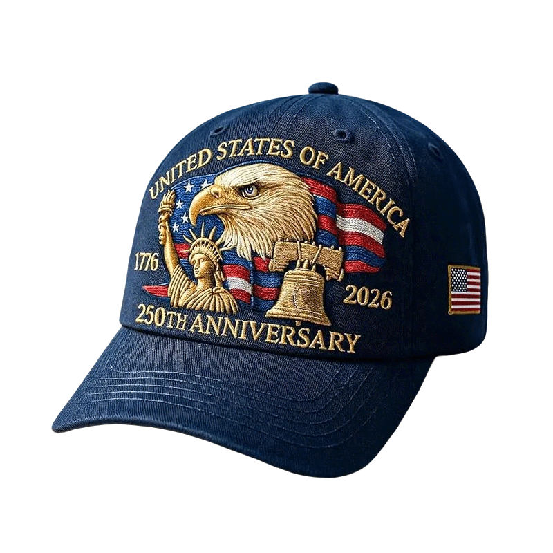 Baseball Cap 250th Anniversary Hat Patriotic Embroidered American Flag Eagle