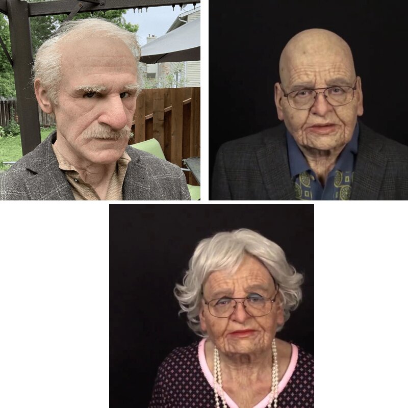 zavevo | Creepy Old Man Mask – Realistic Latex Halloween Mask for Adults