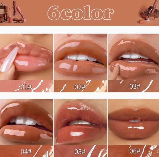 Ice Cream Flavored Lip Oil Gloss, Mirror-Shine Wet-Look Hydrating Lip Gloss