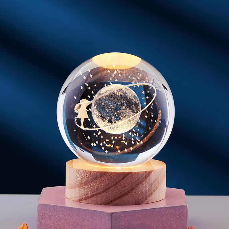 3D Crystal Ball Night Lamp zavevo