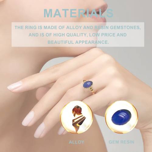 Colorful Resin Gem Ring
