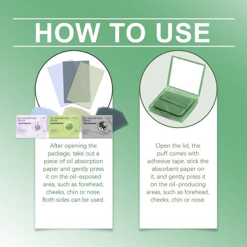 Oil Blotting Papers with Mirror Case