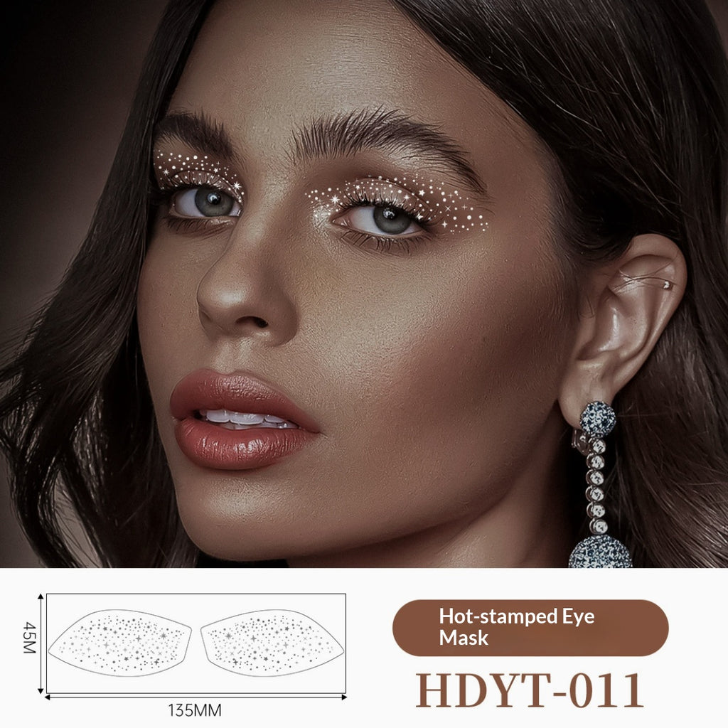 Gold & Silver Foil Eye Stickers, Waterproof Party Makeup Decals, 6 Sheets