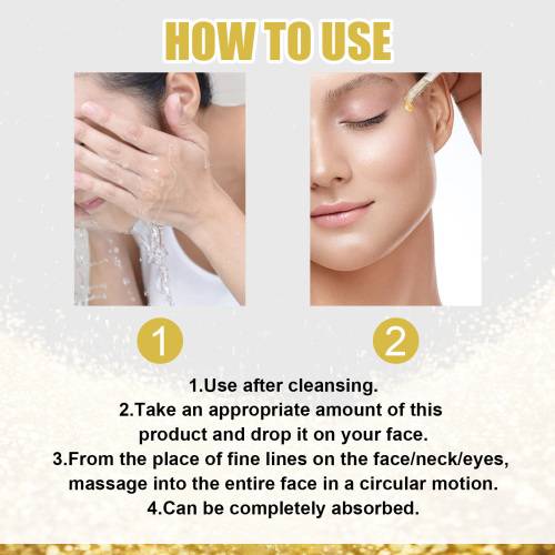 24K Gold Face Essence, Hydrating & Brightening Serum, 30 ml