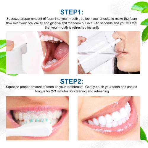 Whitening Mousse Toothpaste with Green Tea