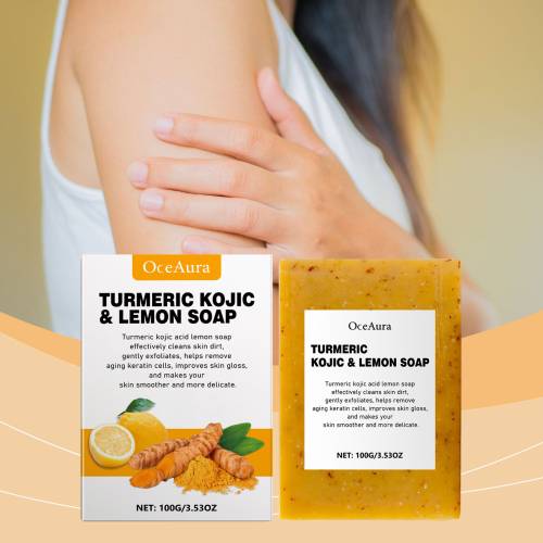 Lemon Turmeric Kojic Acid Soap for Face & Body