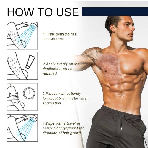 Men's Full-Body Hair Removal Cream, 60 ml