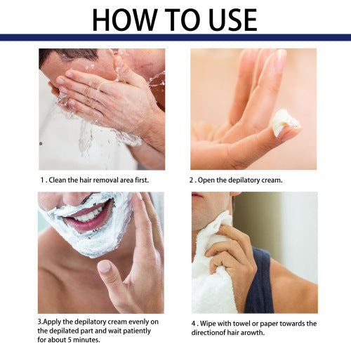 Men's Hair Removal Cream with Witch Hazel
