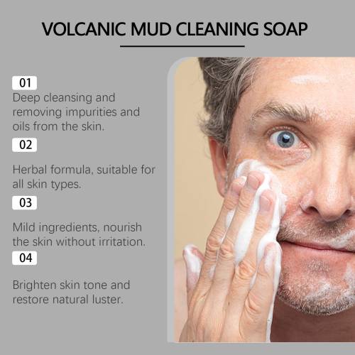 Volcanic Mud Charcoal Face Soap, Deep Pore Cleansing