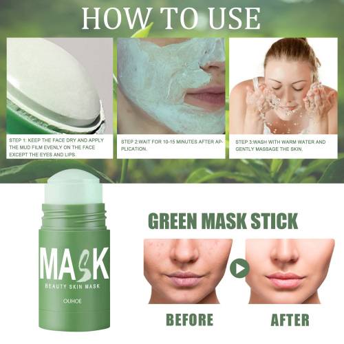 Green Tea Clay Mask Stick for Pores & Blackheads
