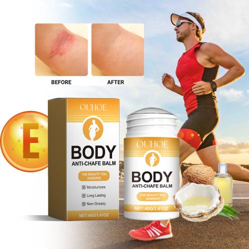 Anti-Chafe Body Balm Stick for Thighs, Arms & Neck, Moisturizing