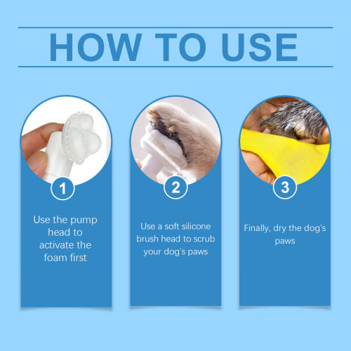 No-Rinse Dog Paw Foam