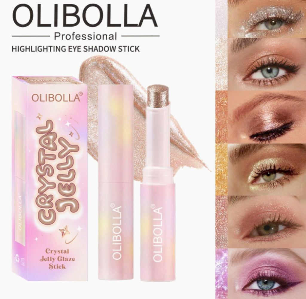 Crystal Jelly Eyeshadow Highlighter Stick, Sparkly Multi-Color