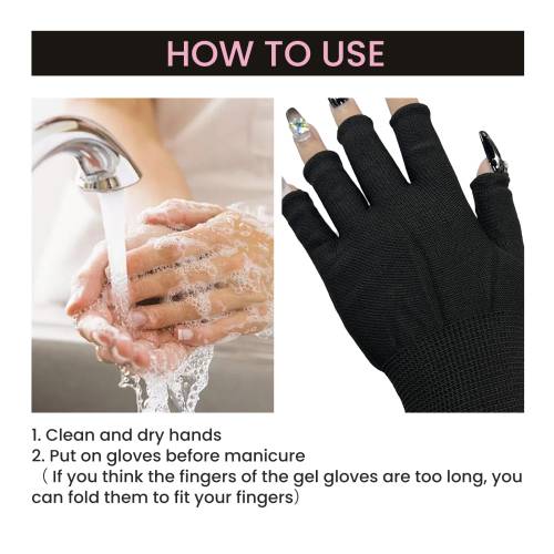 UV-Blocking Gloves for Gel Nail Lamps