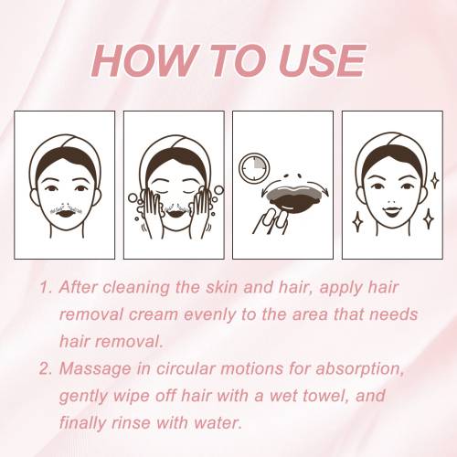 Peach Facial Hair Removal Cream for Women