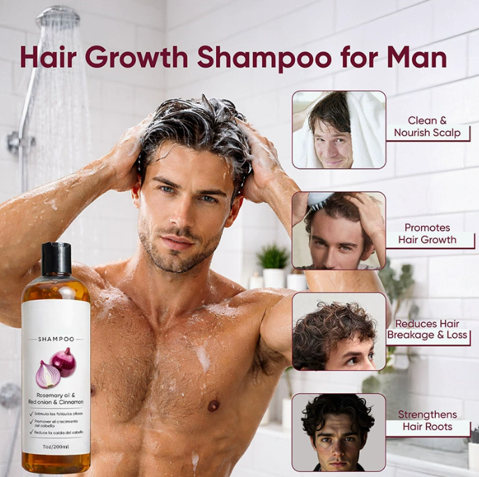 Rosemary & Onion Scalp Cleansing Shampoo for Smooth, Shiny Hair